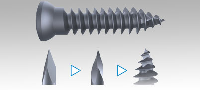 Twisted Trocar  Schraube