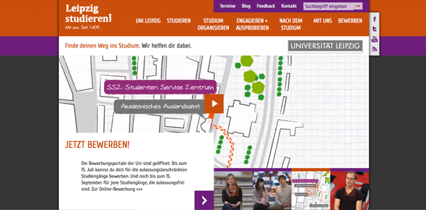 Neues Infoportal der Universität Leipzig online