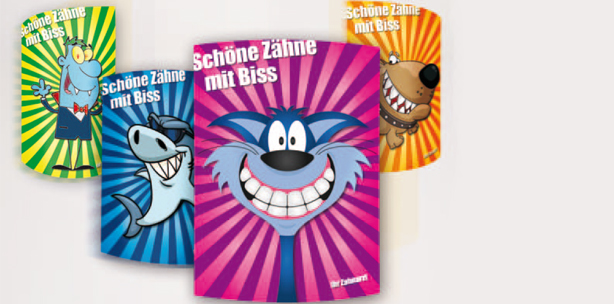 Coole Comic-Katze bei Zahnärzten beliebt