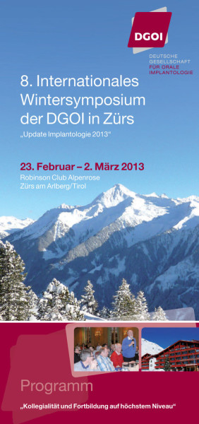 8. Internationales Wintersymposium der DGOI