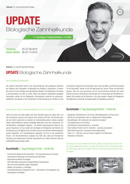 UPDATE Biologische Zahnheilkunde
