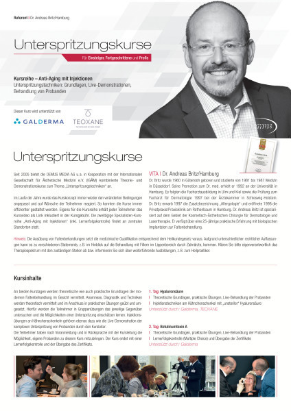 Unterspritzungskurse 2019