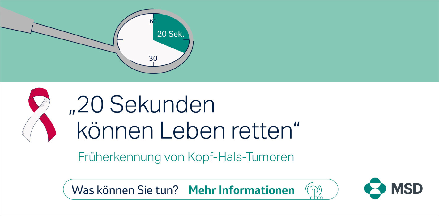 Früherkennung von Kopf-Hals-Tumoren: „20 Sekunden können Leben retten“