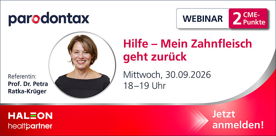 HALEON Webinar mit 2 CME-Punkten: „Hilfe – mein Zahnfleisch geht zurück“