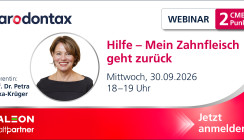 HALEON Webinar mit 2 CME-Punkten: „Hilfe – mein Zahnfleisch geht zurück“