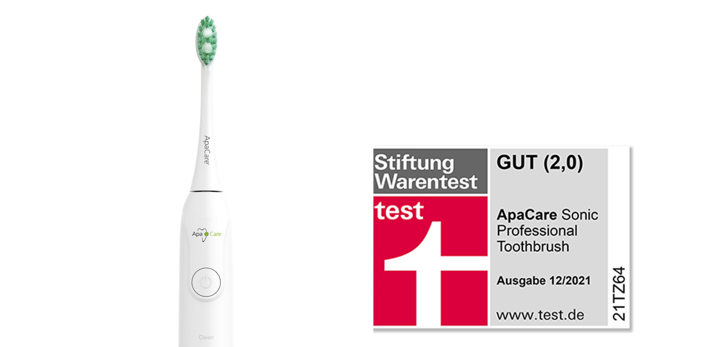 ApaCare® Sonic ist beste Zahnbürste unter 100 € bei Stiftung Warentest