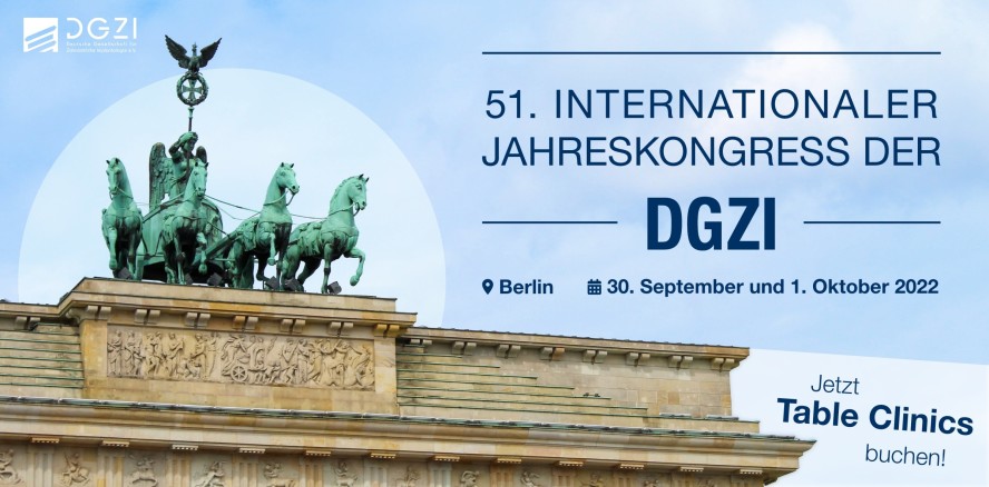 51. Internationaler Jahreskongress der DGZI: Jetzt Table Clinics buchen!