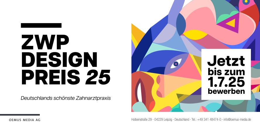 Ihre Praxis beim ZWP Designpreis 2025: Die Bewerbungsfrist endet in wenigen Tagen