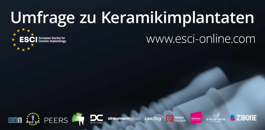 Jetzt teilnehmen: ESCI-Umfrage zur Anwendung von Keramikimplantaten