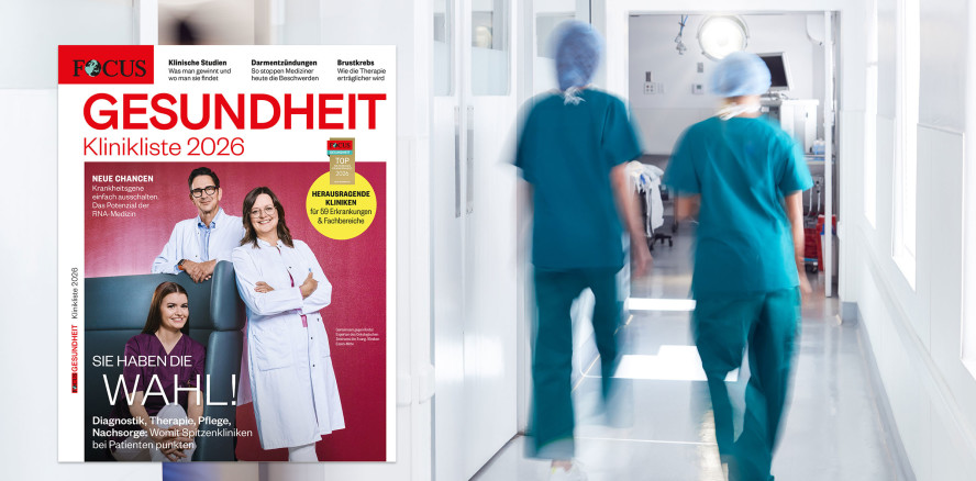FOCUS Klinikliste 2026: Empfehlungen für Fachkliniken in 59 medizinischen Fachgebieten