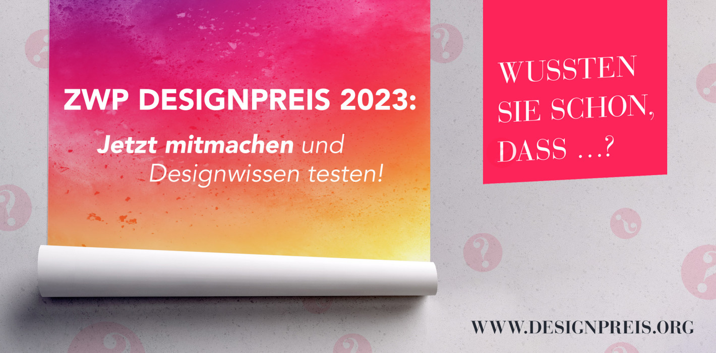 Tapete und mehr: Jetzt beim ZWP Designpreis 2023 mitmachen!