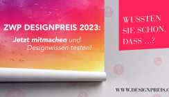 Tapete und mehr: Jetzt beim ZWP Designpreis 2023 mitmachen!