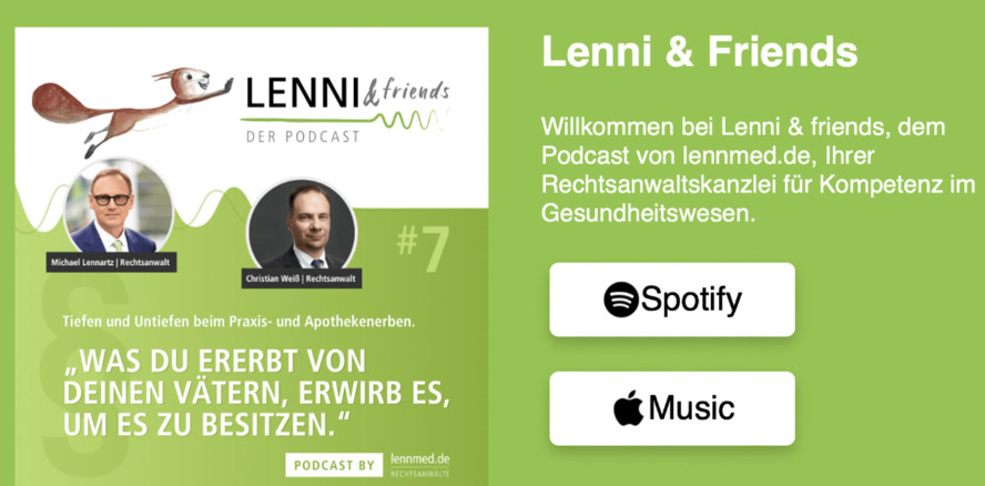 Kanzleipodcast "Lenni & Friends" gibt Einblicke ins Medizinrecht