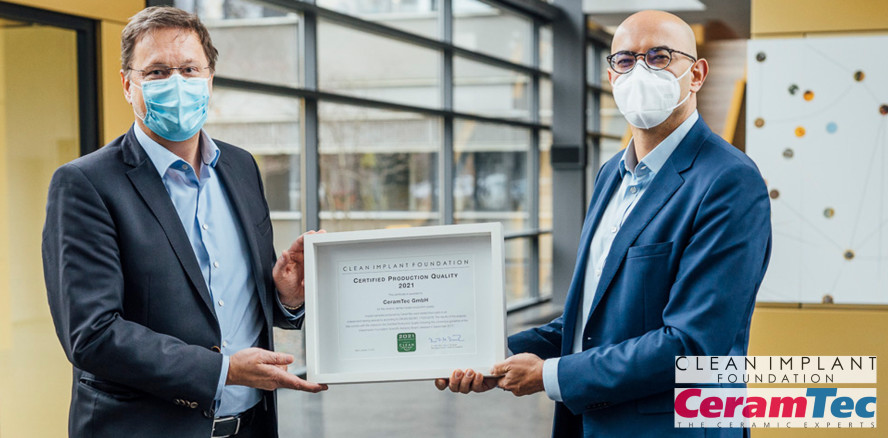 CeramTec: Neue Auszeichnung für hohen Produktionsstandard