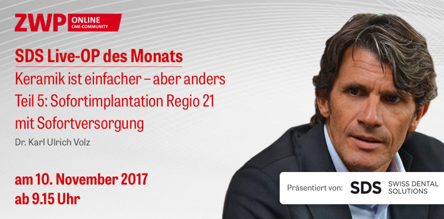 Jetzt im Livestream: SDS Live-OP Keramik ist einfacher – aber anders