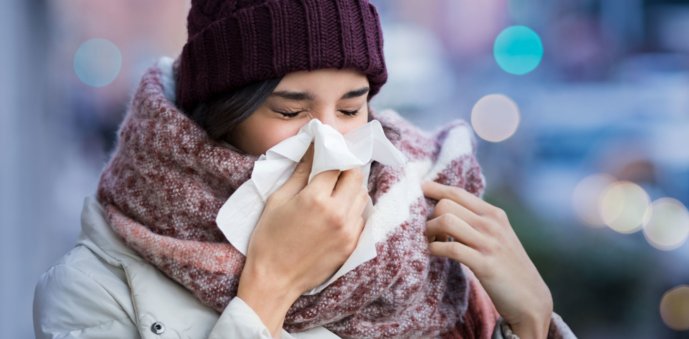 Virus-Abwehr der Nase im Kalten geschwächt