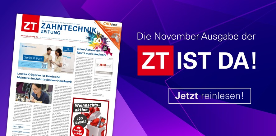 November-Ausgabe der ZT Zahntechnik Zeitung erschienen