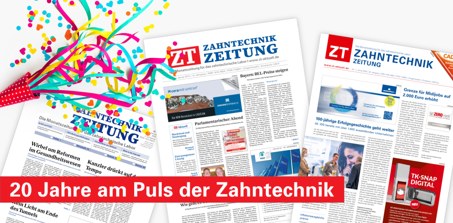 Runder Geburtstag der ZT – 20 Jahre am Puls der Zahntechnik