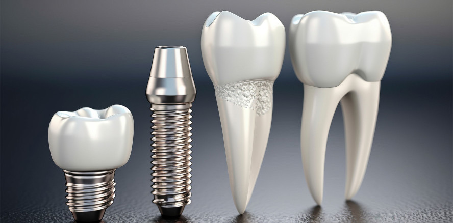 Zehn Implantate OK und acht Implantate UK