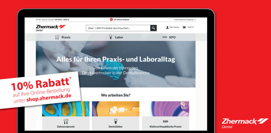 Zhermack präsentiert neuen Online-Shop: Jetzt bestellen!