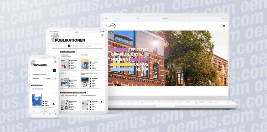 Verlagswebsite in neuer Optik – Design-Update für oemus.com