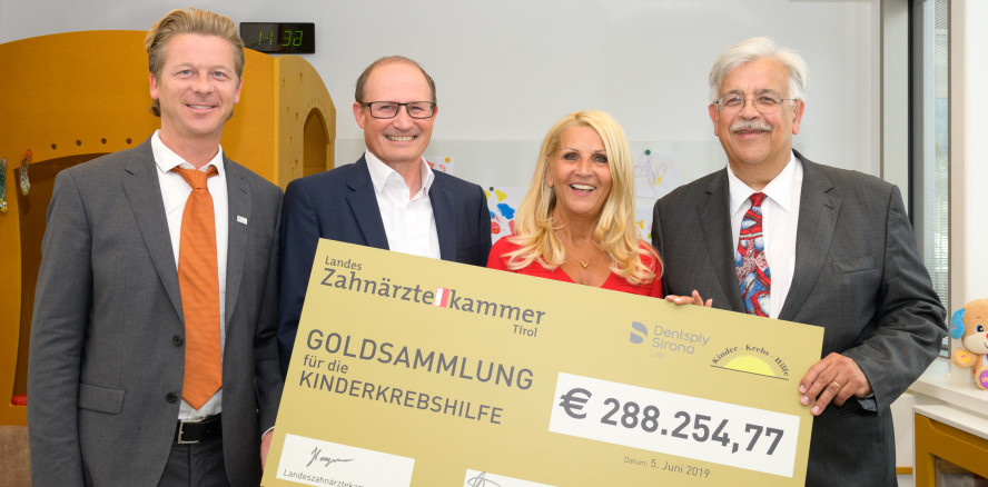 Zahngoldsammlung: 280.000 Euro für Kinderkrebshilfe