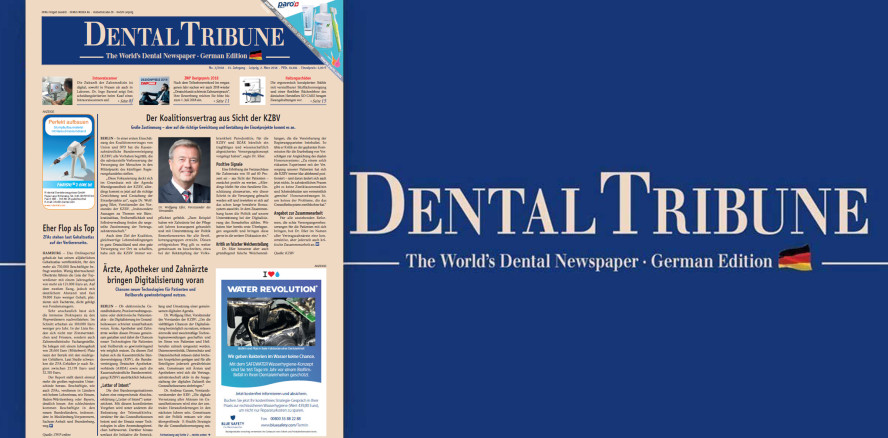 März-Ausgabe erschienen: Dental Tribune Deutschland online lesen
