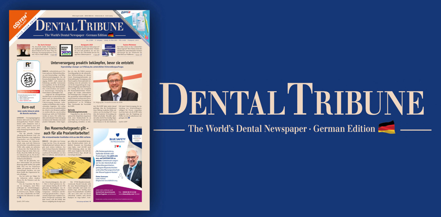 Aktuelle Ausgabe der Dental Tribune Deutschland online