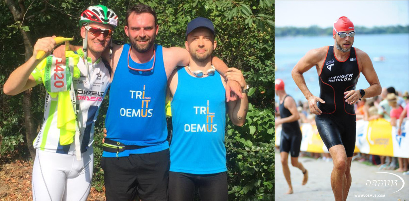 Olympisch bei 32 Grad: OEMUSianer starten beim Leipziger Triathlon