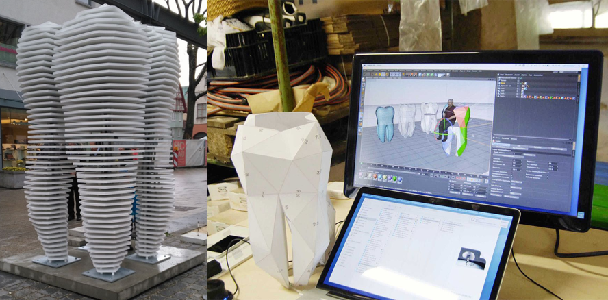 Backenzahn zum Sitzen - Künstler errichtet „Lehrstuhl Zahnmedizin“