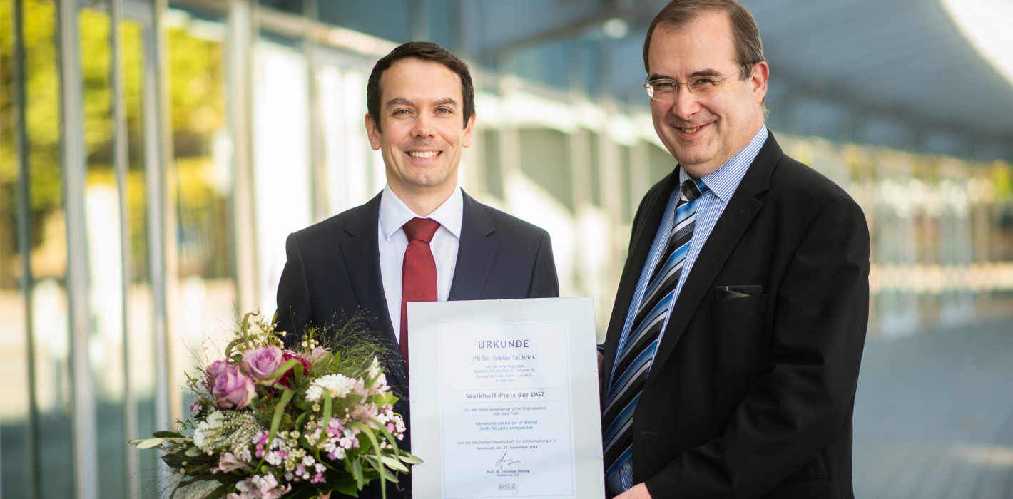 PD Dr. Tobias Tauböck wurde mit dem Walkhoff-Preis ausgezeichnet