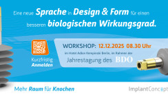 Workshop zur biologischen Design- und Formensprache von i-LiNQ®Implant