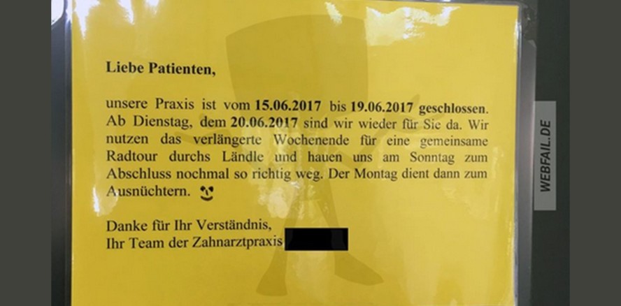Zahnarztpraxis bleibt geschlossen: Team muss ausnüchtern