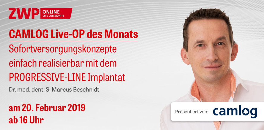 Heute ab 16 Uhr: CAMLOG Live-OP zu Sofortversorgungskonzepten