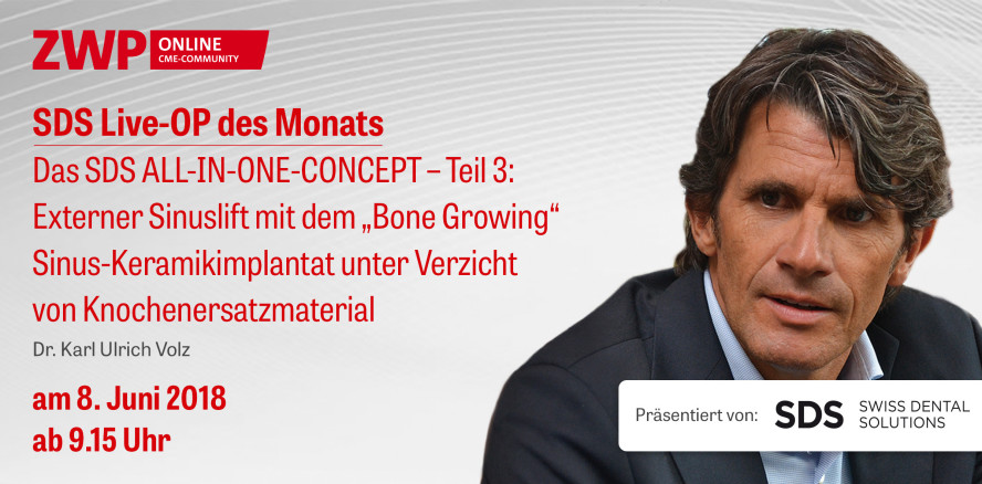 Heute ab 9.15 Uhr einschalten: Live-OP „Das SDS ALL-IN-ONE-CONCEPT“