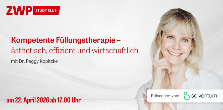 Solventum-Webinar: „Kompetente Füllungs­therapie – ästhetisch, effizient und wirtschaftlich“