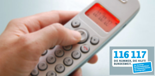 Ärztlicher Bereitschaftsdienst mit zentraler Rufnummer