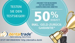 IDS: dentaltrade bietet Test-Angebot mit 50 % Rabatt