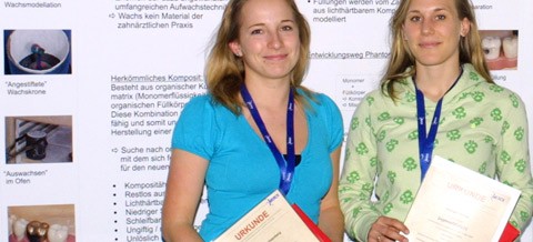 Zwei Marburger Zahnmedizinstudentinnen siegen bei Landeswettbewerb "Jugend forscht"