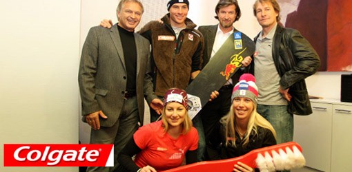 Colgate: Teamsponsor der Snowboarder