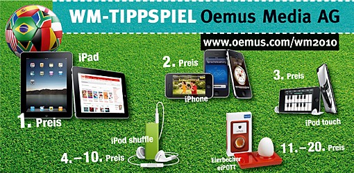 Neues iPad gewinnen - werden Sie zum WM-Propheten