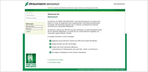 Praxis-Homepage von Straumann