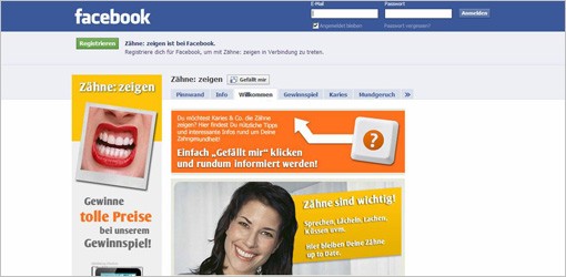 Zahngesundheit auf Facebook