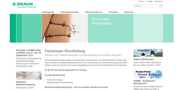Fachwissenswebsite für Wundheilung erweitert