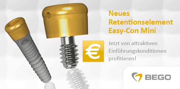 BEGO: Neues Retentionssystem für Mini-Implantate
