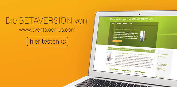 Jetzt testen: Events der OEMUS MEDIA AG online buchen