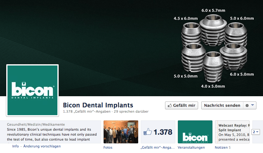 Bicon auch auf Facebook aktiv