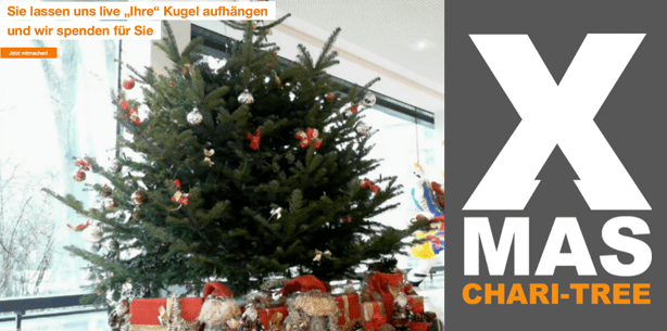 X-mas Chari-Tree: Weihnachtskugel aufhängen und Gutes tun!