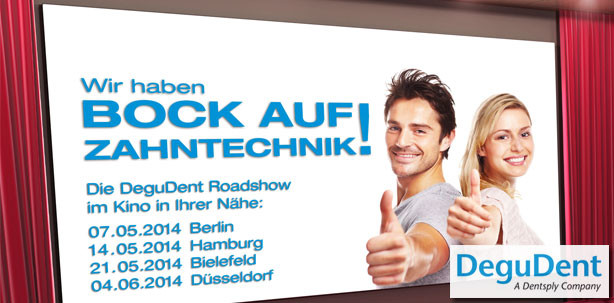 DeguDent präsentiert in vier Kinos „Bock auf Zahntechnik“