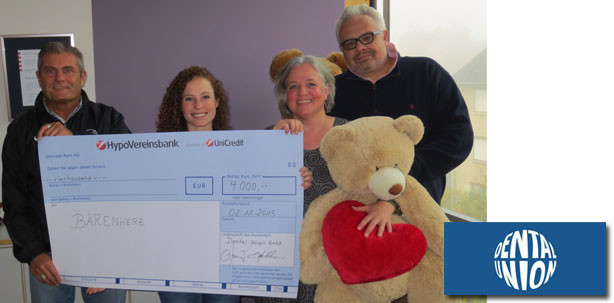 Dental-Union spendet € 4.000 an die Bärenherzstiftung